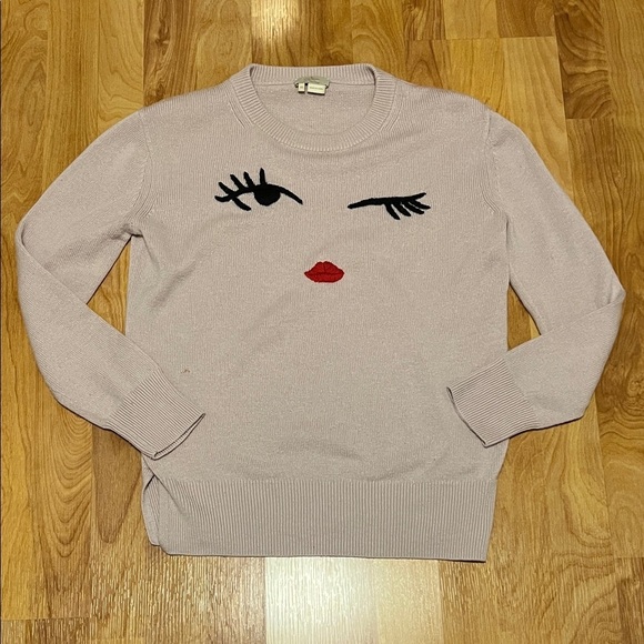 Kate Spade Sweaters - Kate Spade Lavender Bloome Street Winking Eye Sweater sz XS